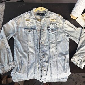 Express Distressed Denim Jacket